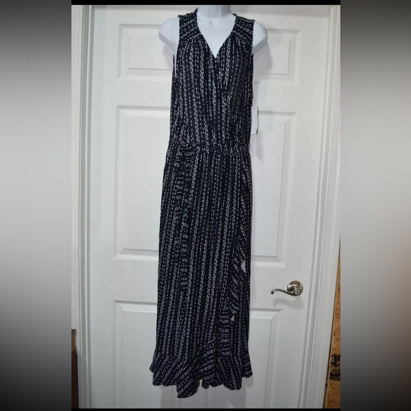 NWT Loveappella Darielle Faux Wrap Ruffle‎ Hem Midi Dress 2X - Picture 4 of 6